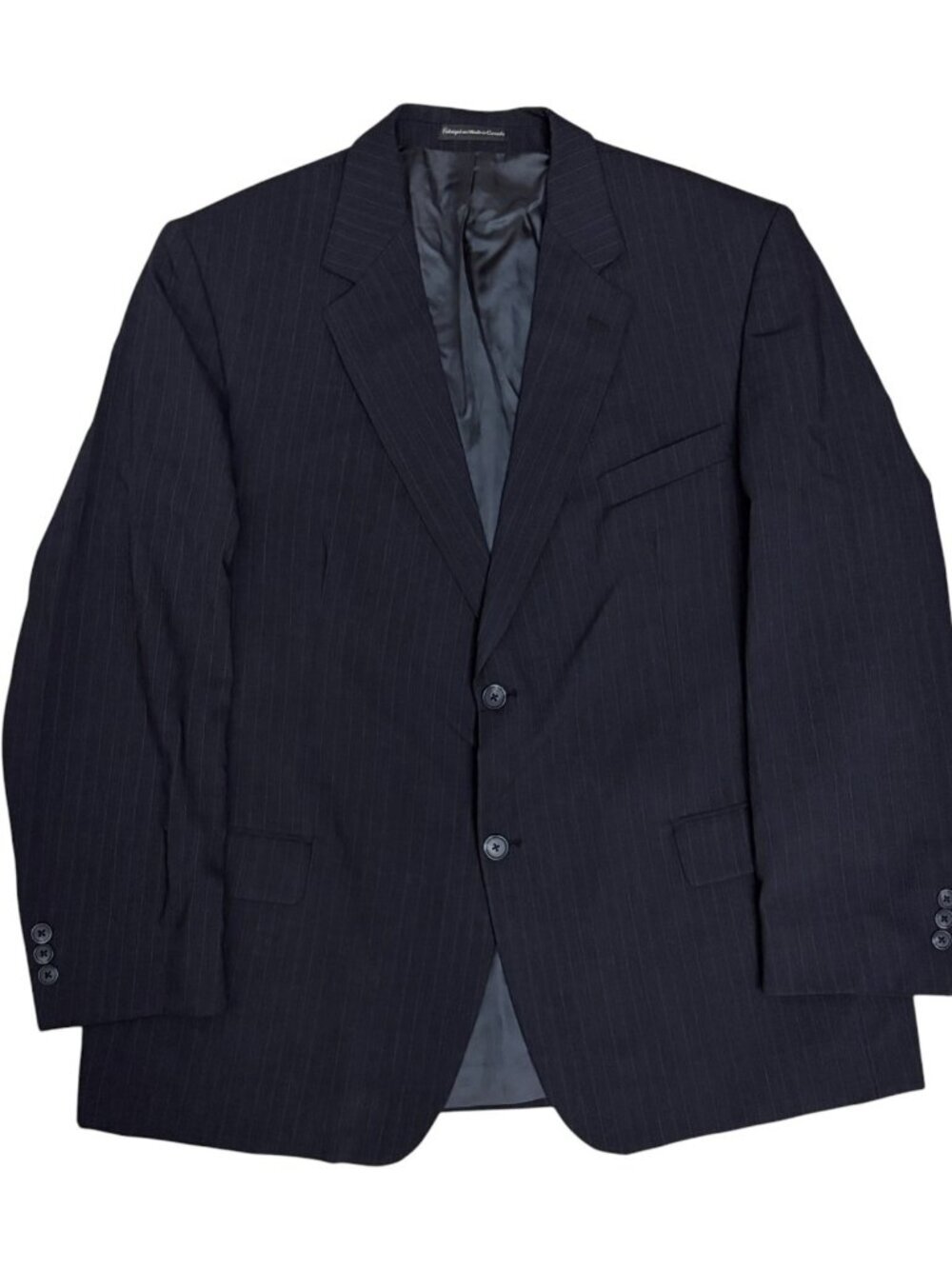 OSCAR DE LA RENTA Blazer Sport Coat Vintage Blue Pinstripe Business Jacket 44R